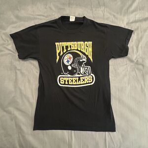 Vintage 80s Sportswear Pittsburgh Steelers Shirt Mens Large Black Made in USA